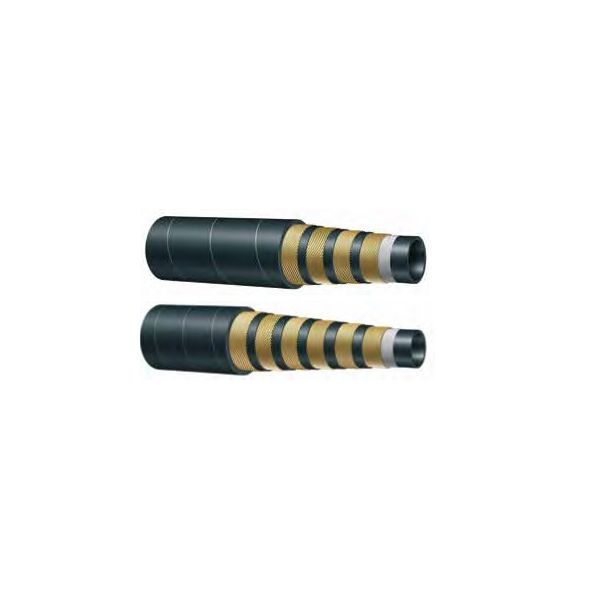 Picture of 3/4" (19mm) ID X 31mm OD ALFABIOTECH 5000 – MINETUFF 4 Wire Spiral Rubber Hydraulic Hose ISO 18752 350bar WP 1400bar BP -40°C +121°C 8V2AA