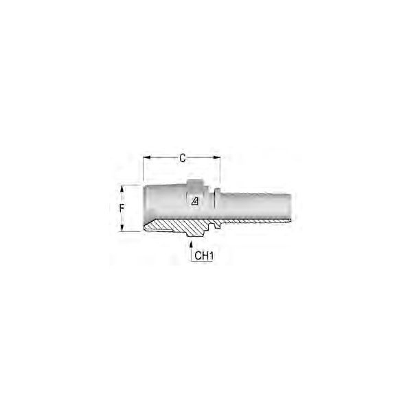 Picture of BSP Insert - 5/16" Hose Tail to 1/4" BSPT Male Tapered AGR K
