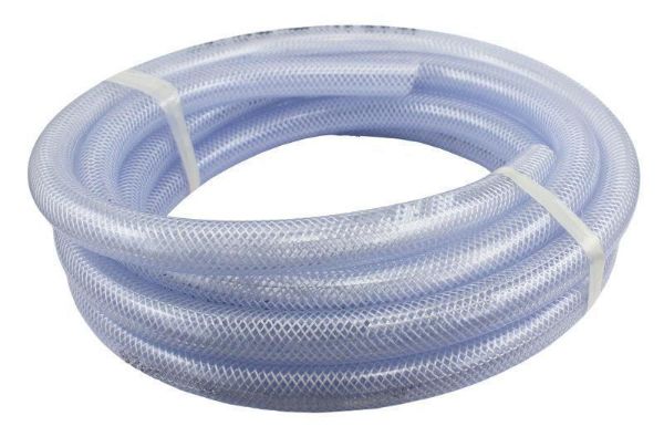 Picture of 5/16" (8mm) ID x  13mm OD Clear Pvc Braided Hose