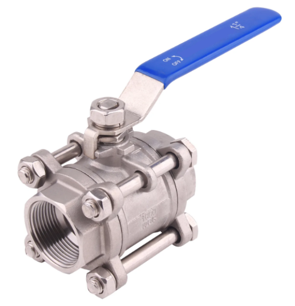 Picture of Ball Valve 3 pcs Stainless Steel - Lever Valve