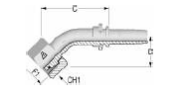 Picture of Metric Heavy 45° Female