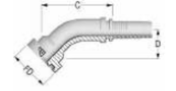 Picture of SAE Flange 45° 6000 psi 1