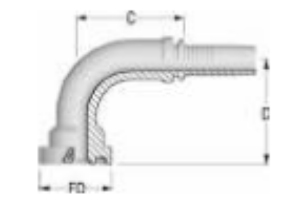 Picture of SAE Flange 90° 6000 psi 1